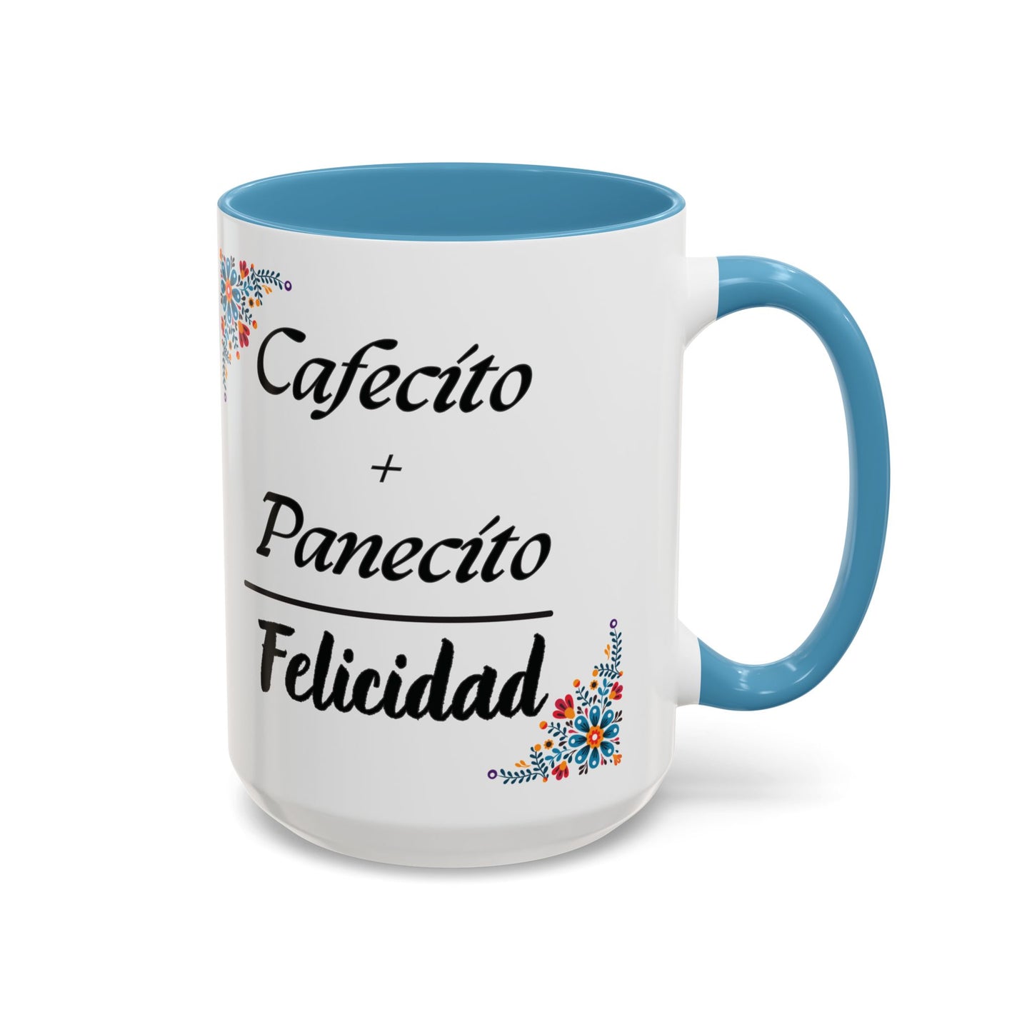 Cafecito + Panecito = Felicidad ☕🍩✨ - Mug - 11oz | 15oz