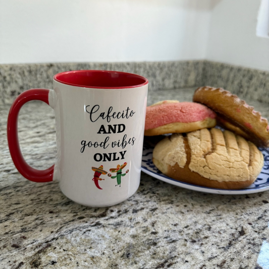 Cafecito and Good Vibes ONLY ☕🌞🌶️ - Mug - 11oz | 15oz