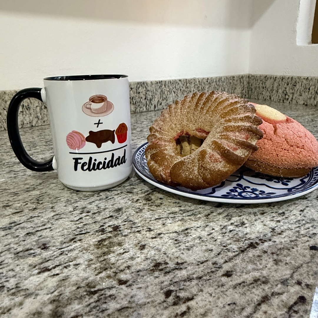 Cafecito + Pan Dulce = Felicidad βπ©π - Mug - 11oz | 15 oz