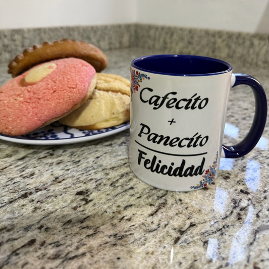 Cafecito + Panecito = Felicidad ☕🍩✨ - Mug - 11oz | 15oz