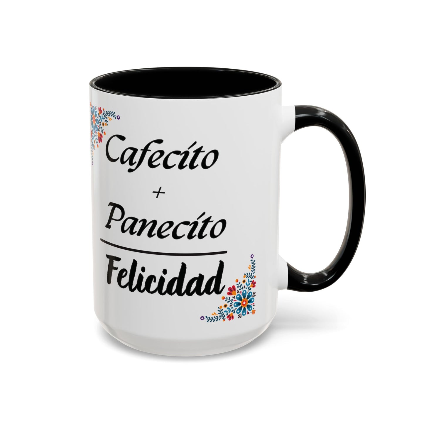 Cafecito + Panecito = Felicidad ☕🍩✨ - Mug - 11oz | 15oz