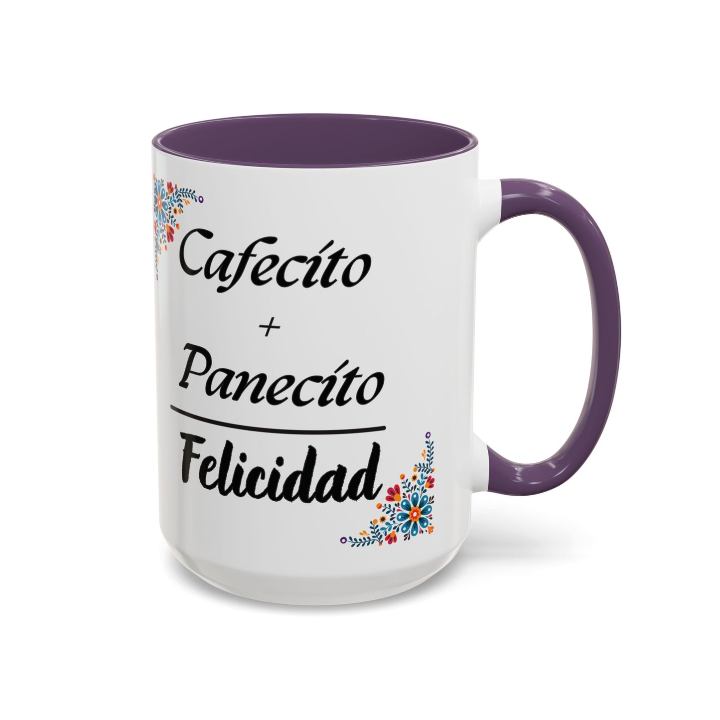 Cafecito + Panecito = Felicidad ☕🍩✨ - Mug - 11oz | 15oz